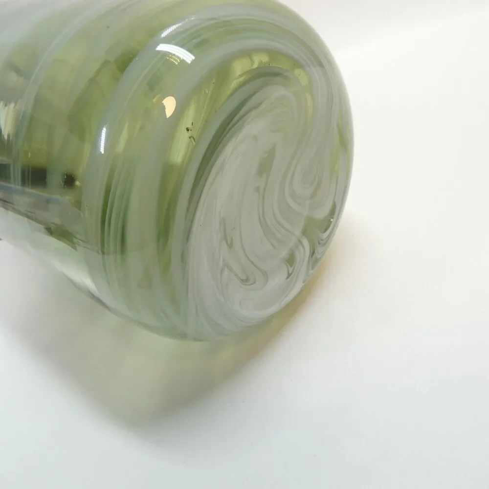 Ikea Iina Vuorivirta Green Swirl Glass Vase 2017 MCM